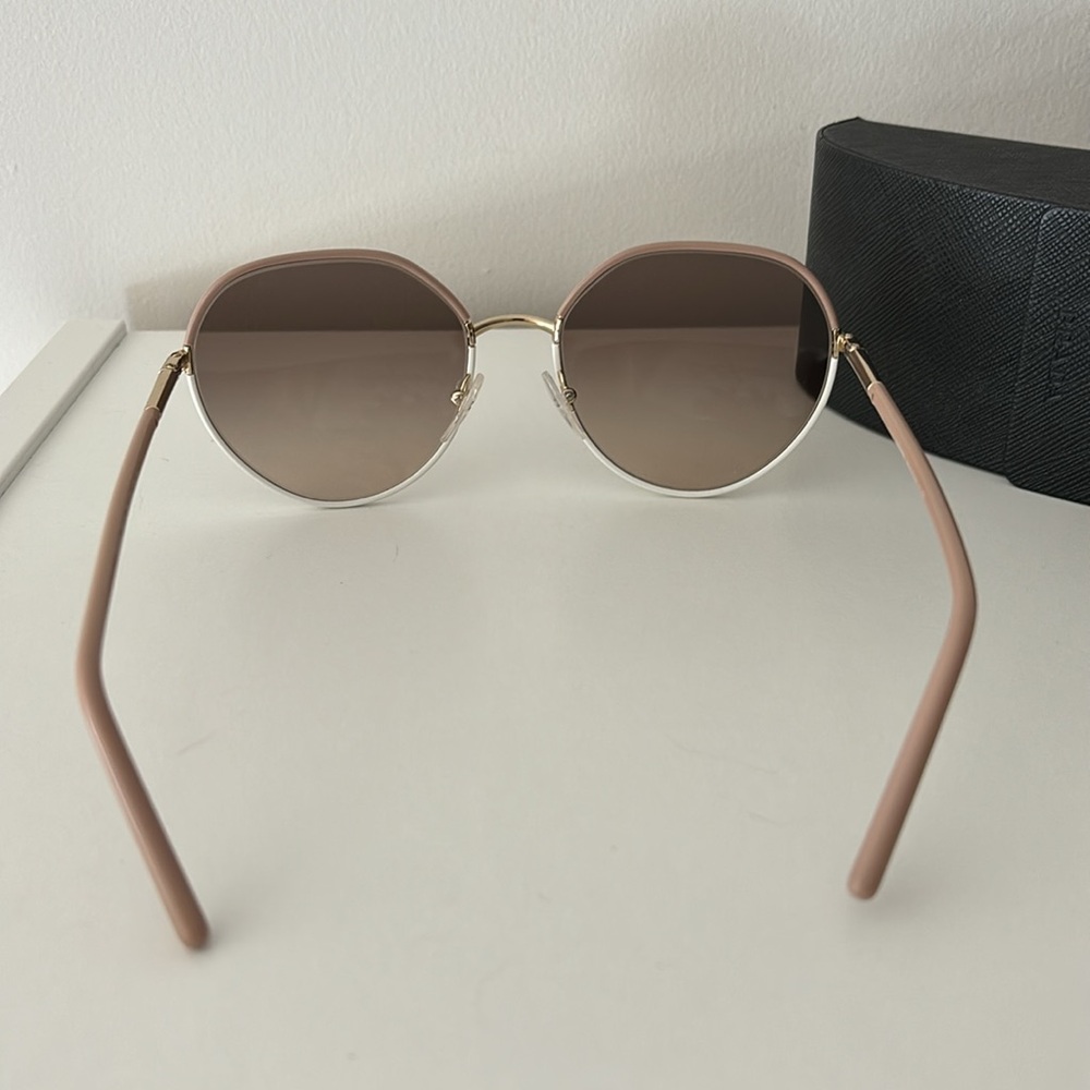 Prada PR 65XS Sunglasses in Beige, Ivory, and Brown Color - Picture 5 of 7